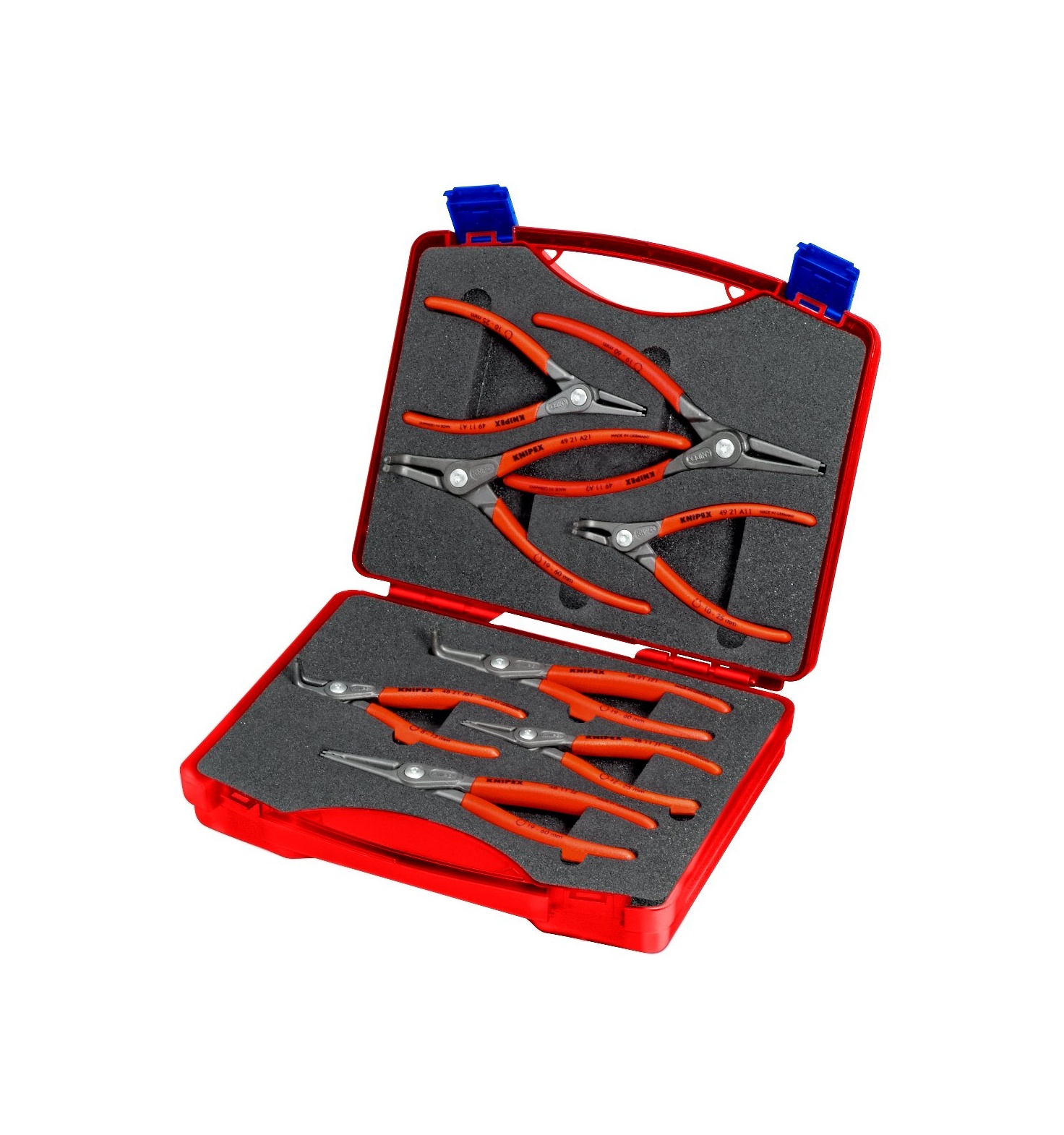 00 21 25 - AĞIR HİZMET 8 PARÇA SEGMAN PENSELERİ KNIPEX - 