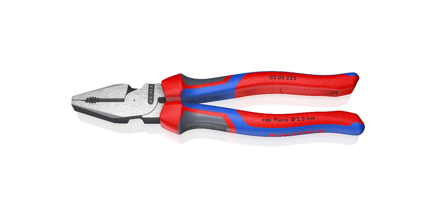 02 02 225 - GÜÇLÜ KOMBİNE PENSE PARLATILMIŞ 225MM KNIPEX - 