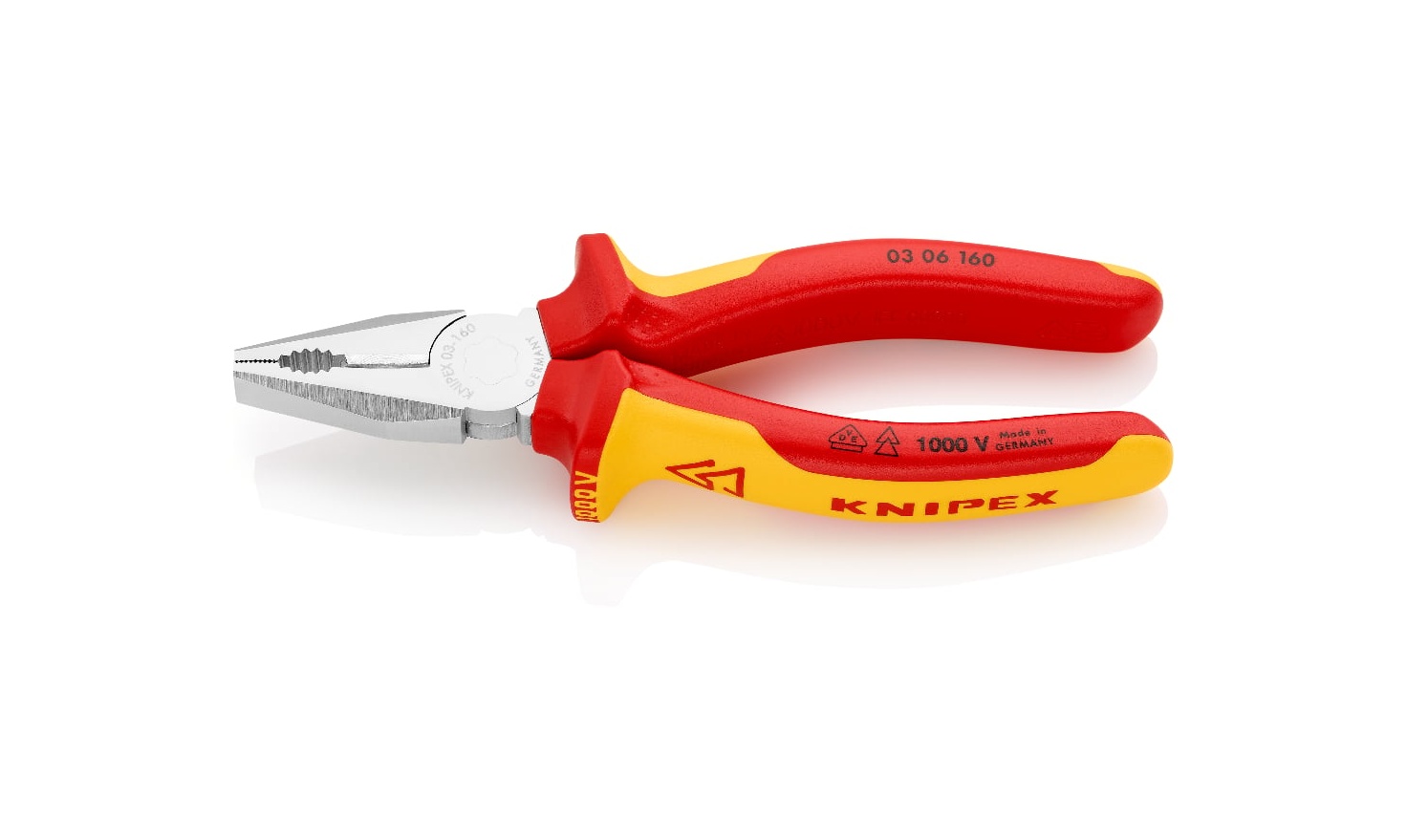 03 06 160 - VDE KOMBİNE PENSE 160MM KNIPEX - 