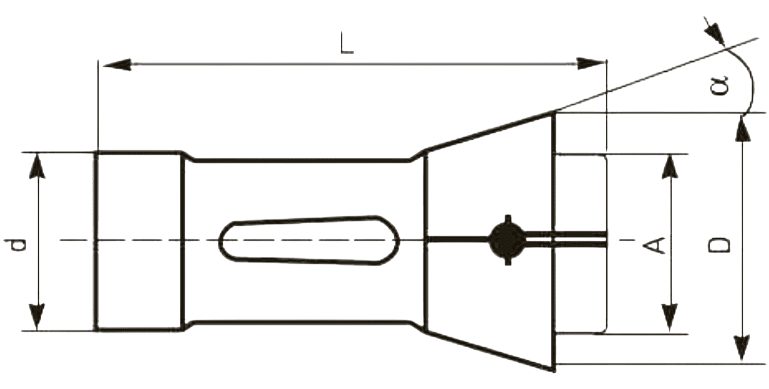 157E DIN6343 COLLET 23.5MM ROUND GROOVED BORE - 2