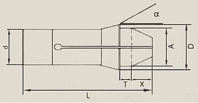 173E300RLS - 173E DIN6343 COLLET 30MM ROUND LONG SMOOTH - 2