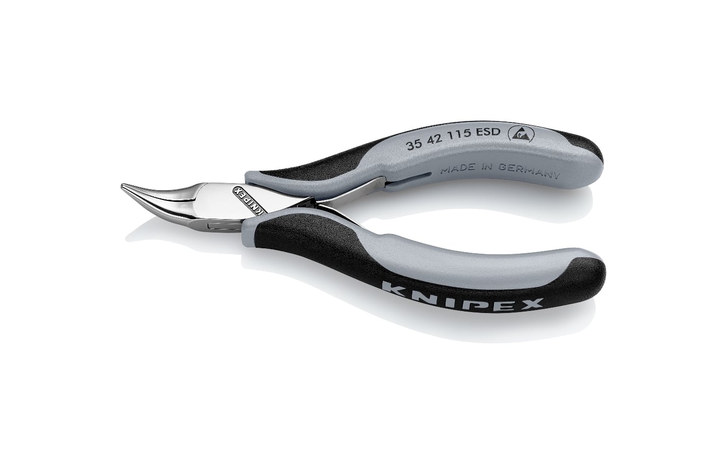 35 42 115 ESD - ESD ELEKTRONİKÇİ EĞRİ KARGABURUN 115MM KNIPEX - 