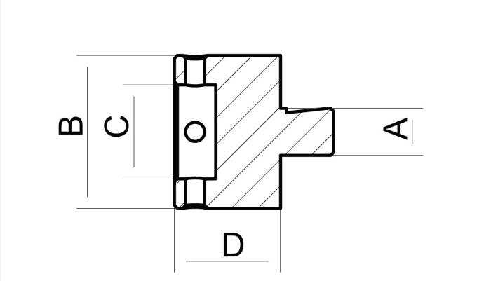 60000004 - DIŞ YÜZEY BROŞ UCU TAKMA ADAPTÖRÜ 8X16MM - 2