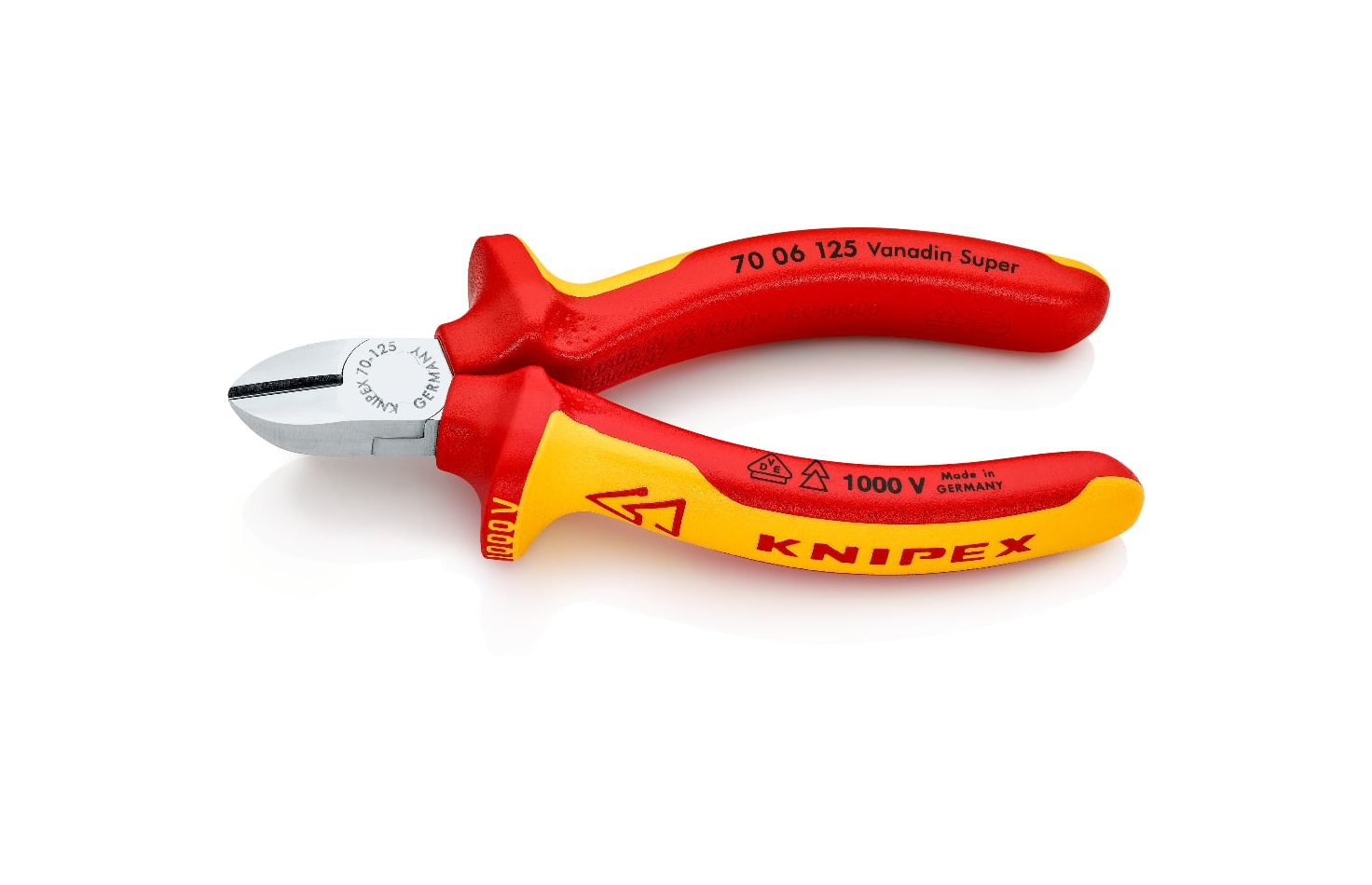 70 06 125- VDE YAN KESKİ 125MM KNIPEX - 