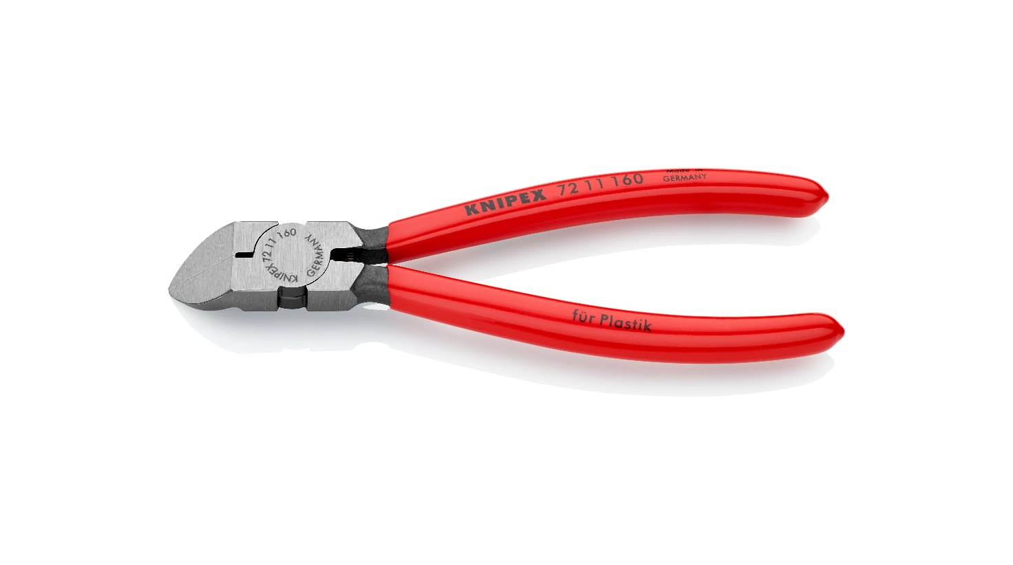 72 11 160- EĞRİ PLASTİK YAN KESKİ 160 MM KNIPEX - 