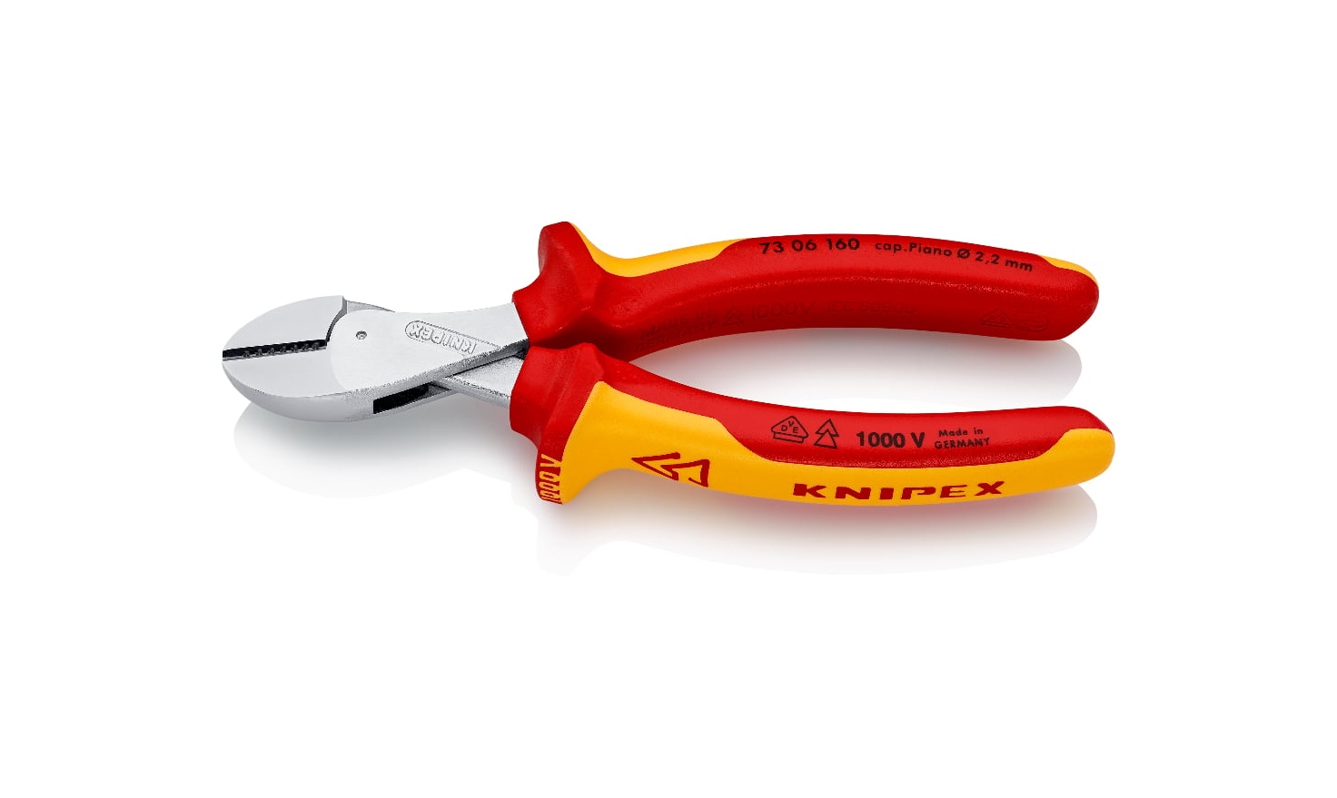 73 06 160- VDE X-CUT YAN KESKİ 160 MM KNIPEX - 