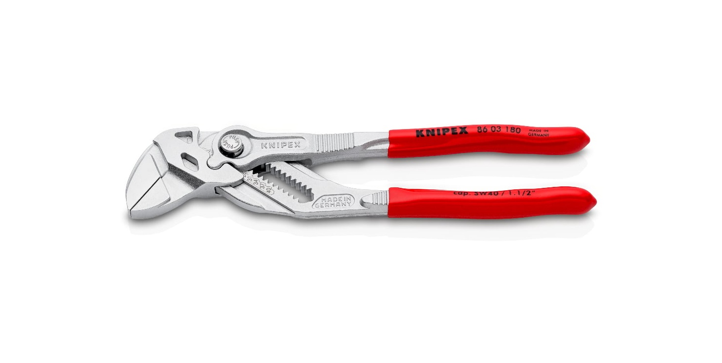 86 03 180 - DÜZ ÇENE AYARLI PENSE KNIPEX - 