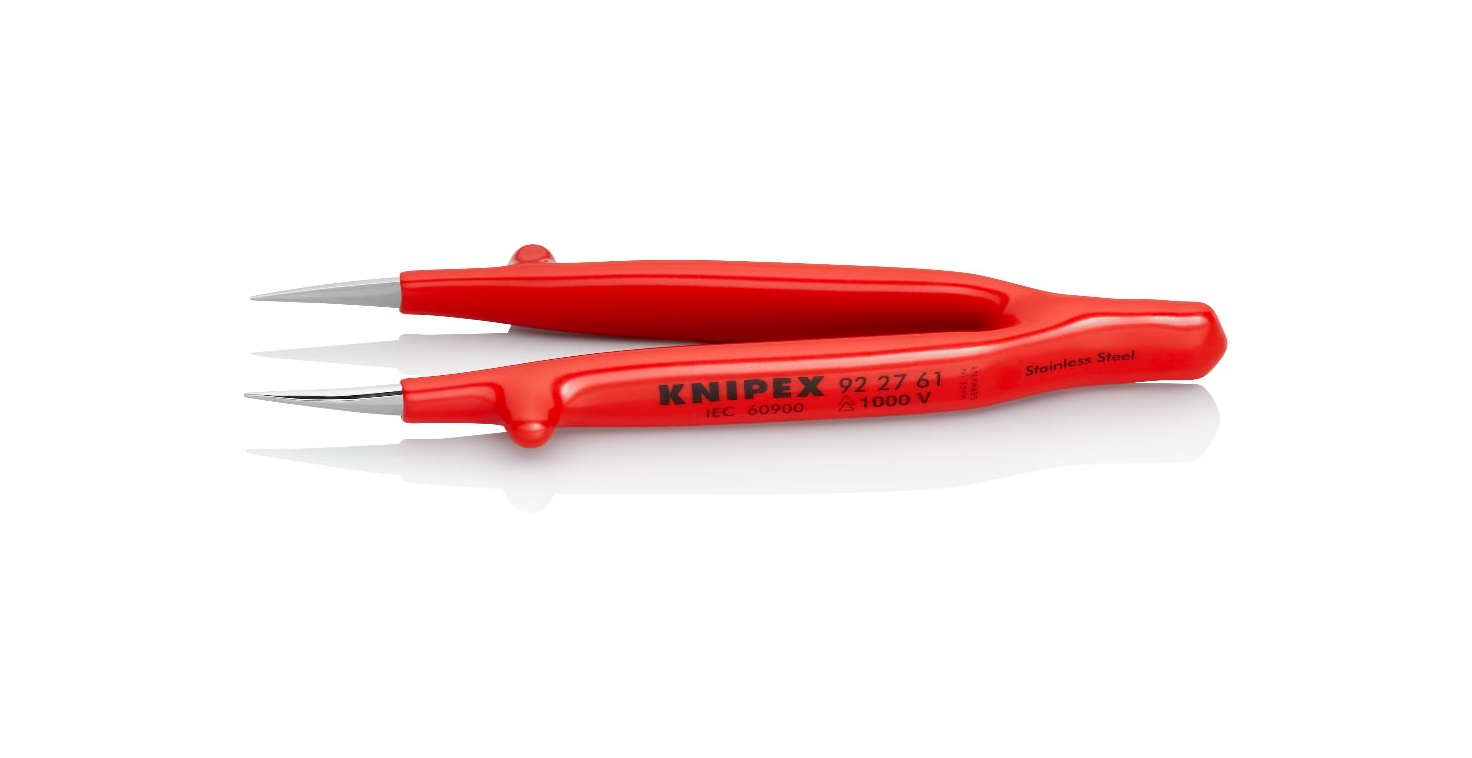 92 27 61 - INSULATED PRECISION TWEEZERS ROUND TIPS STRAIGHT - 1