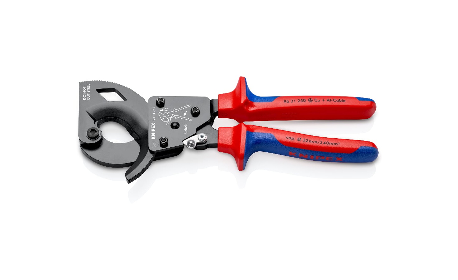 95 31 250 CIRCIR MEKANİZMALI KABLO KESME 250 MM KNIPEX - 