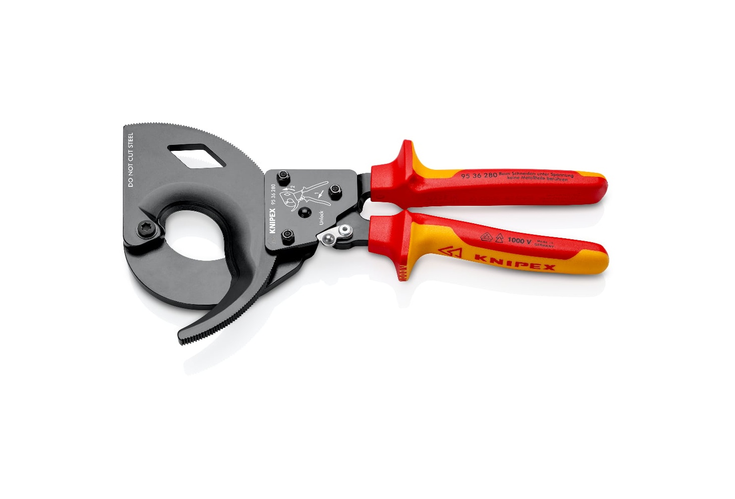95 36 280 - CIRCIR MEKANİZMALI VDE KABLO KESME 280 MM KNIPEX - 
