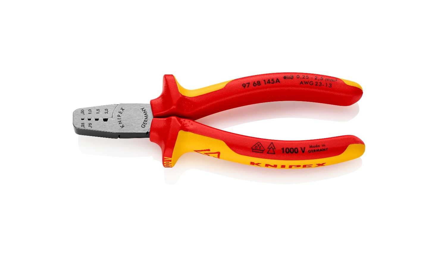 97 68 145A - VDE YÜKSÜK SIKMA PENSI KNIPEX - 