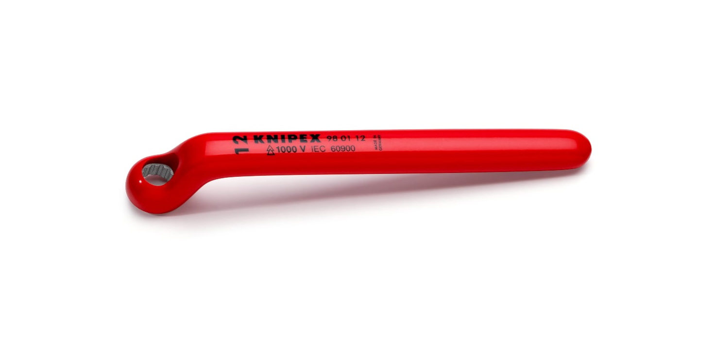 98 01 12 - VDE İZOLELİ TEK AĞIZ ANAHTARI 12MM KNIPEX - 
