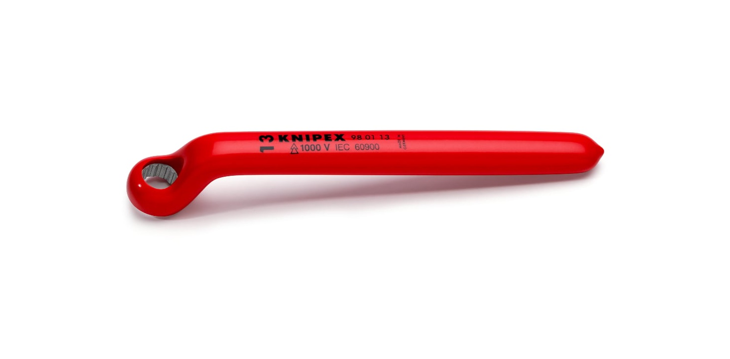 98 01 13 - VDE İZOLELİ TEK AĞIZ ANAHTARI 13MM KNIPEX - 