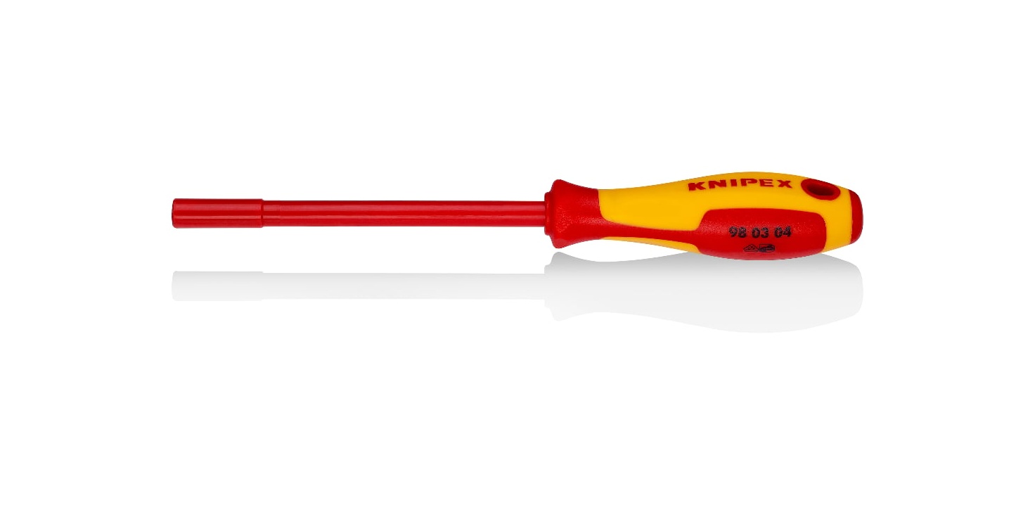 98 03 04 - VDE İZOLELİ LOKMA UÇLU TORNAVİDA 4MM - KNIPEX - 