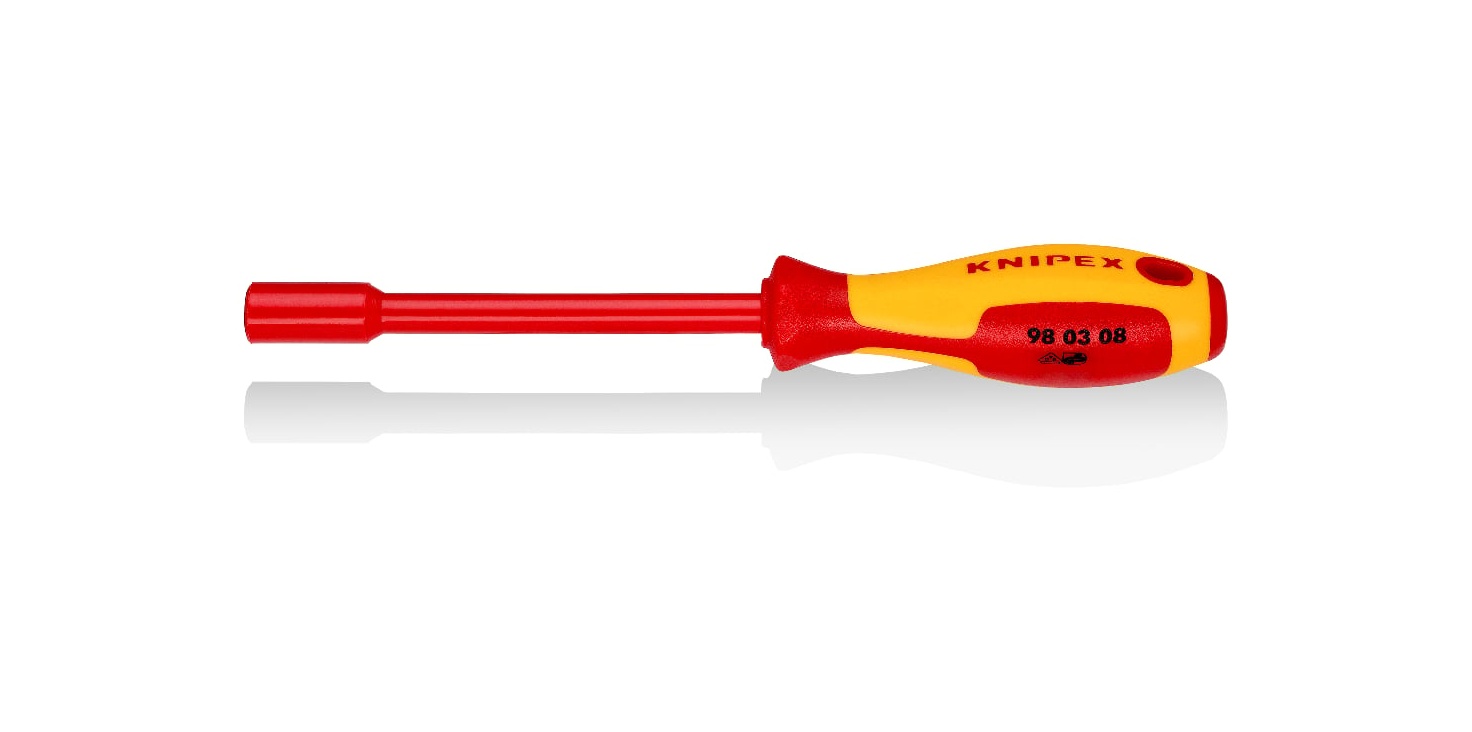 98 03 08 - VDE İZOLELİ LOKMA UÇLU TORNAVİDA 08MM KNIPEX - 