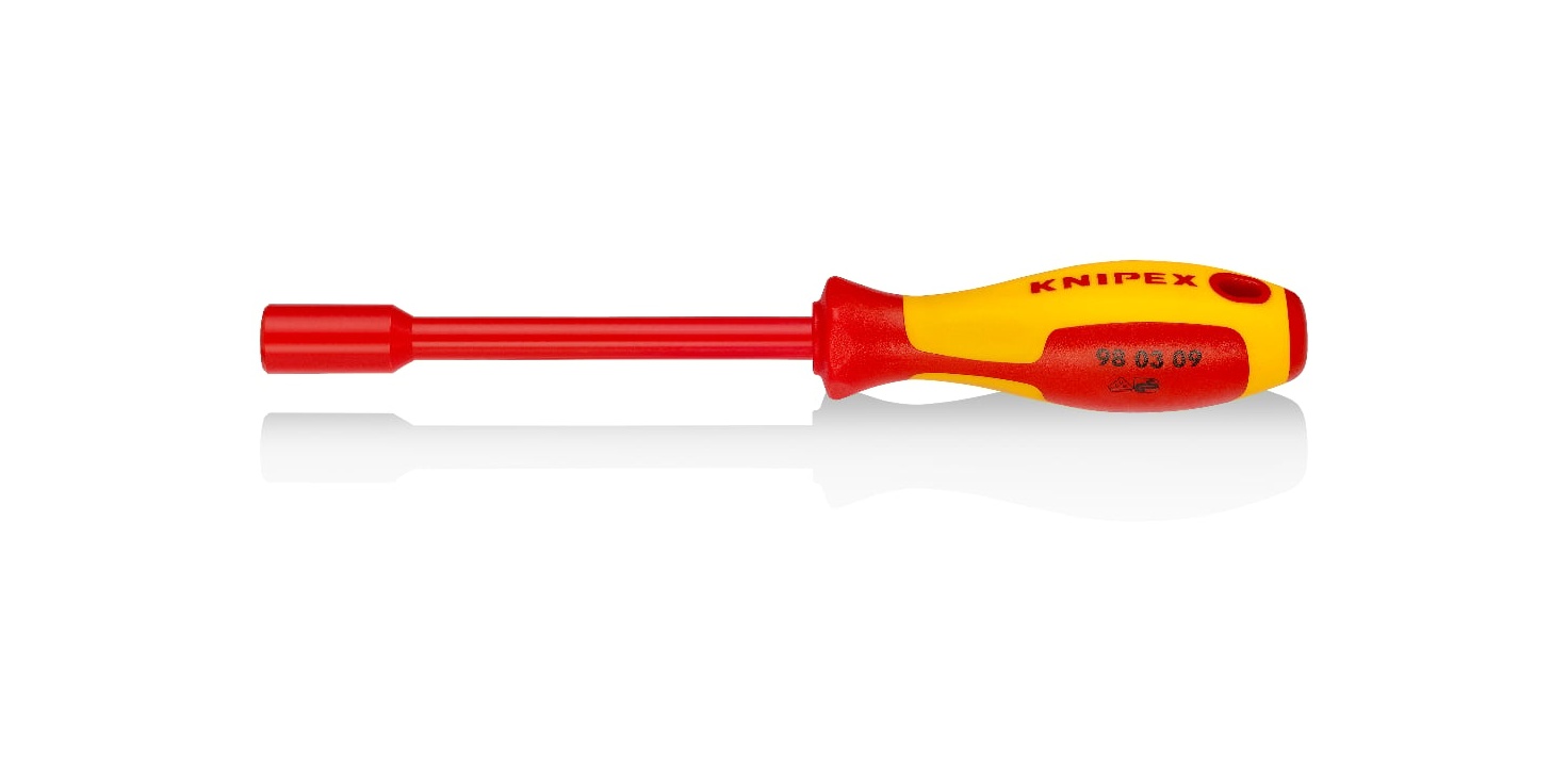 98 03 09 - VDE İZOLELİ LOKMA UÇLU TORNAVİDA 09MM KNIPEX - 