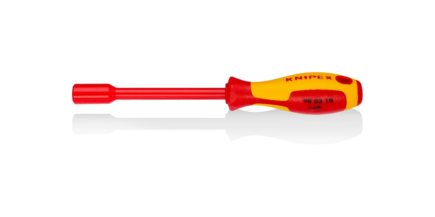 98 03 10 - VDE İZOLELİ LOKMA UÇLU TORNAVİDA 10MM KNIPEX - 