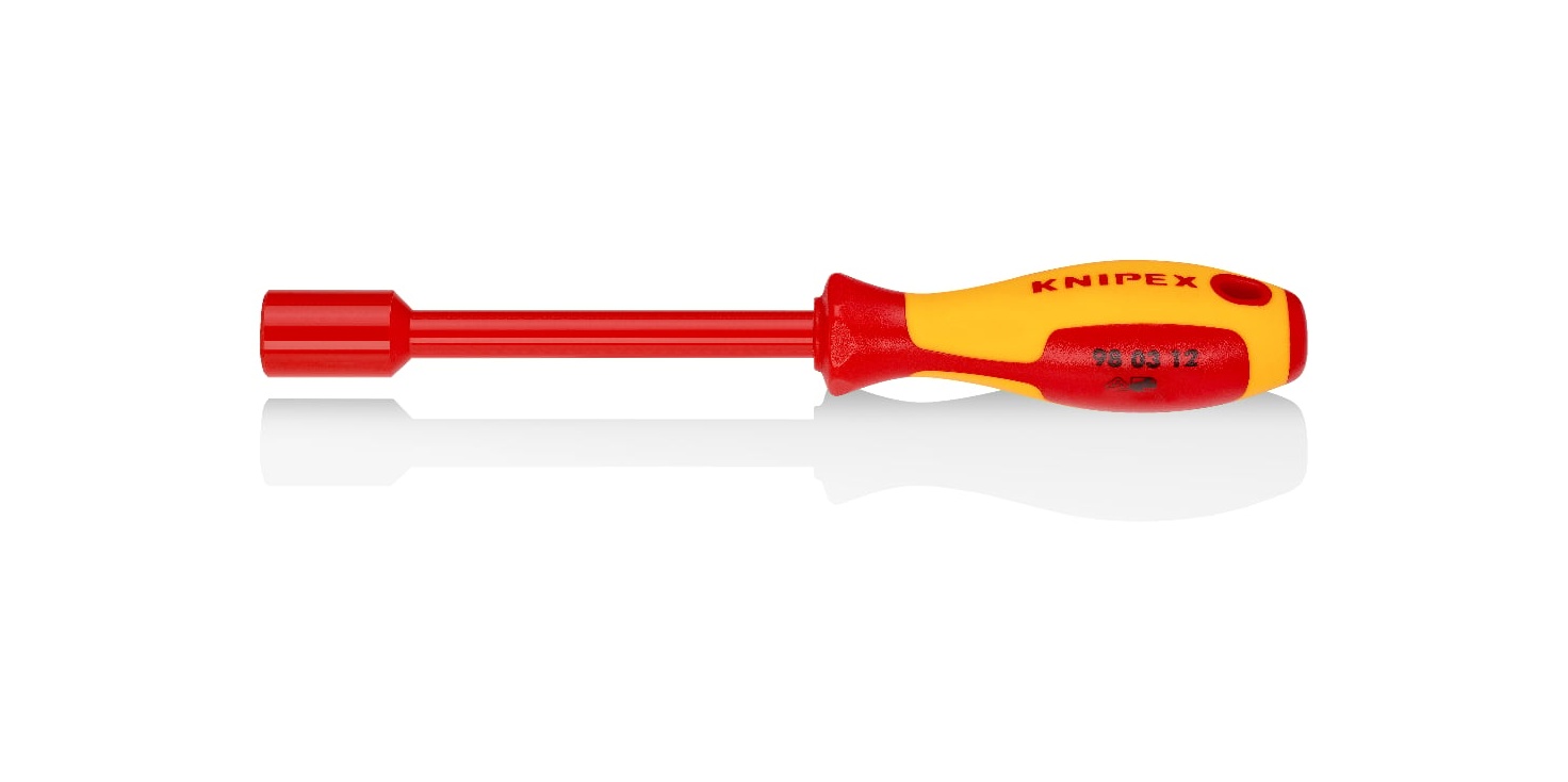 98 03 12 - VDE İZOLELİ LOKMA UÇLU TORNAVİDA 12M KNIPEX - 