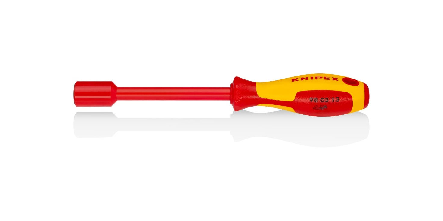 98 03 13 - VDE İZOLELİ LOKMA UÇLU TORNAVİDA 13 MM KNIPEX - 