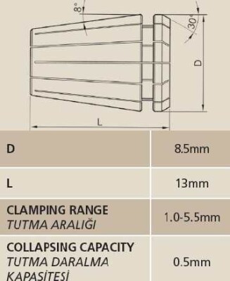 ER080252 - ER8 COLLET 2.5MM - 3