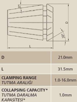 ER20010T - ER20 COLLET 1MM - 3