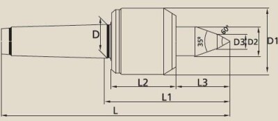 LCMT4 - LCMT4 PRECISION CNC LIVE CENTRE XP EXTENDED POINT - 2