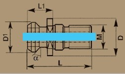 PS738840A - PULL STUD ISO7388-2-40 INTERNAL COOLANT - 2
