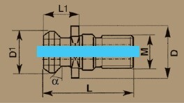 PS738840MZ - PULL STUD BT40-45° ( MAZAK ) - 2
