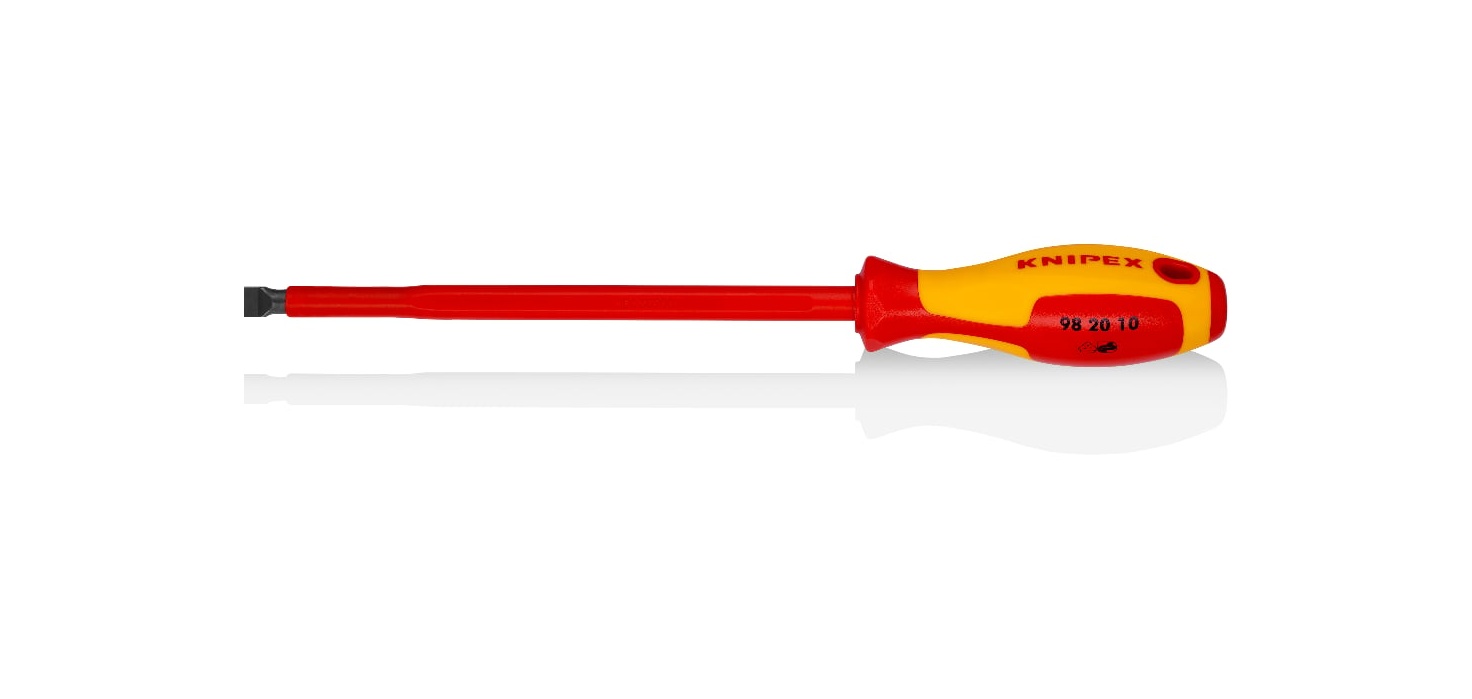 VDE İZOLELİ DÜZ UÇLU TORNAVİDA 10*200MM - KNIPEX - 