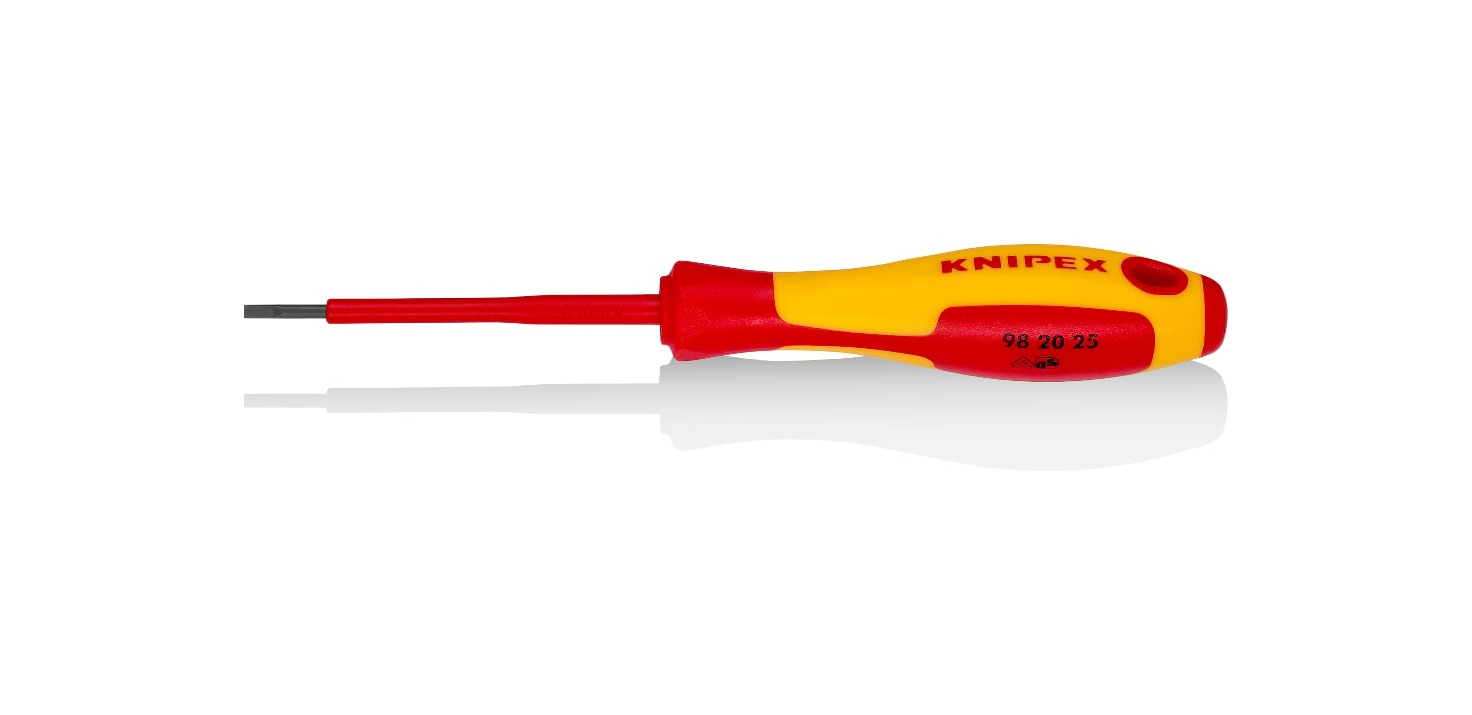 VDE İZOLELİ DÜZ UÇLU TORNAVİDA 2,5*75 MM - KNIPEX - 