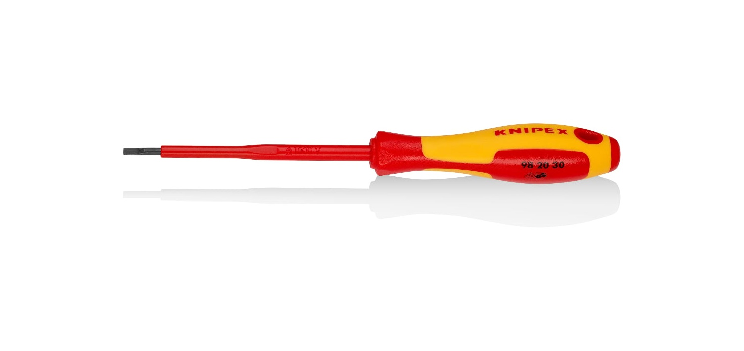 VDE İZOLELİ DÜZ UÇLU TORNAVİDA 3*100 MM - KNIPEX - 