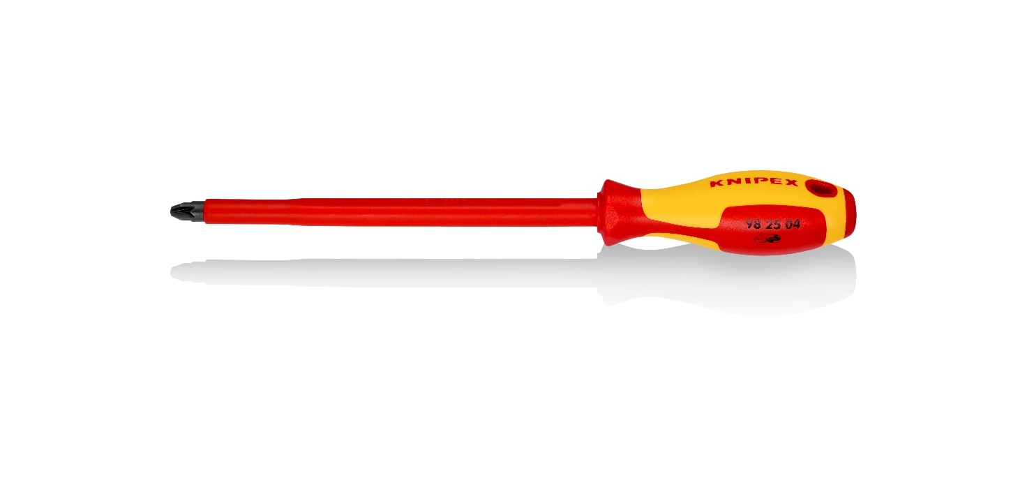 VDE İZOLELİ POZİDRİV TORNAVİDA PZ4*200 - KNIPEX - 