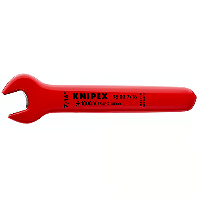 VDE IZOLELI TEK AGIZ ANAHTAR 7/16 INÇ - KNIPEX - 